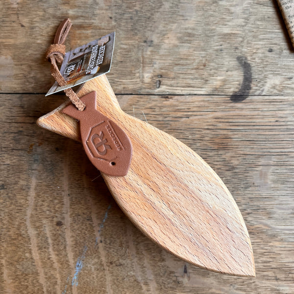Vegetable Brush | Fish Shaped with Leather Hanging Strap