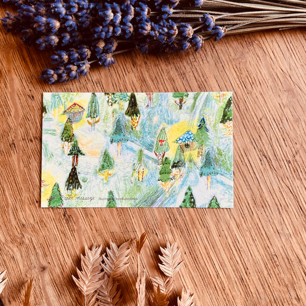 Message Cards | Colorful Forest Themed
