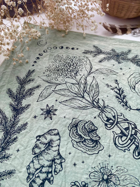 Herbalist Bandana + Alter Cloth | Herbs of Protection