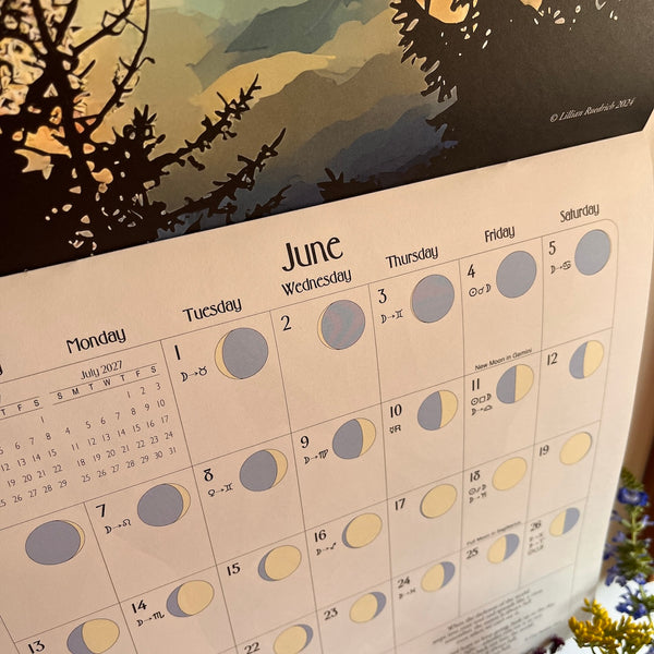 We'Moon on the Wall 2027 Astrological Moon Phase Calendar