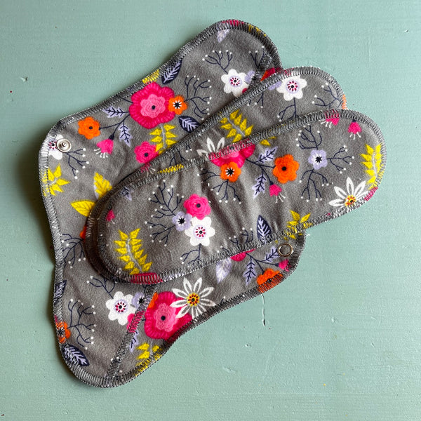 Reusable Menstrual Pads | Colorful Day Pad 3-pack