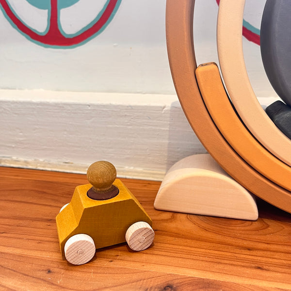 Ochre Wooden Car