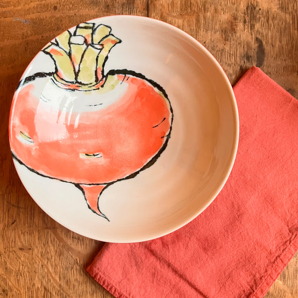 Red Turnip | Mino Ware Bowl