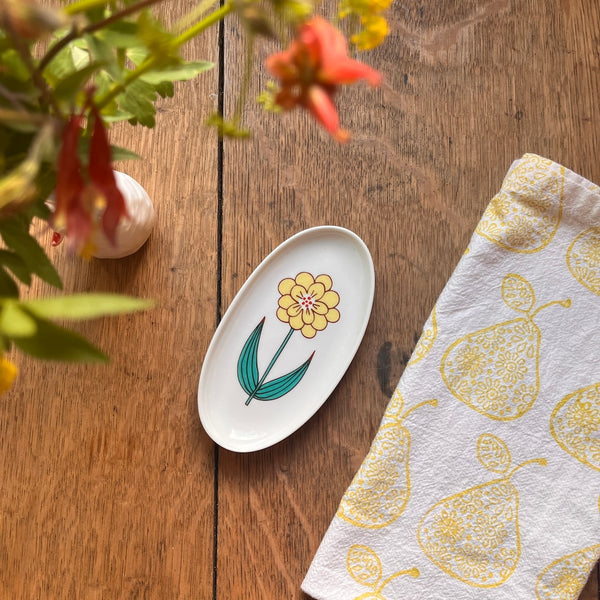 Yellow Flower Small Plate