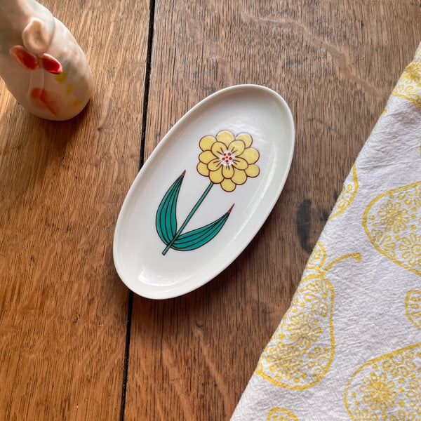Yellow Flower Small Plate