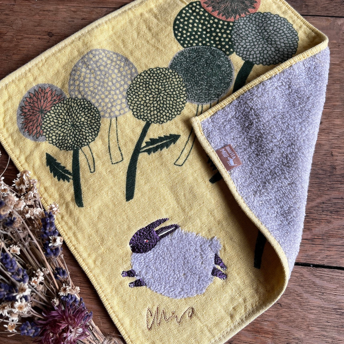 Rabbit Yellow Towel Handkerchief/Washcloth