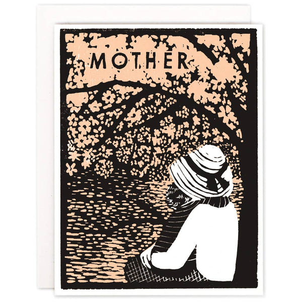 Cherry Blossom Mother Single Letterpress Mother's Day Card