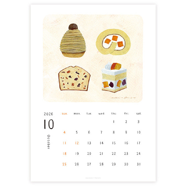 Midori Asano 2026 Wall Calendar