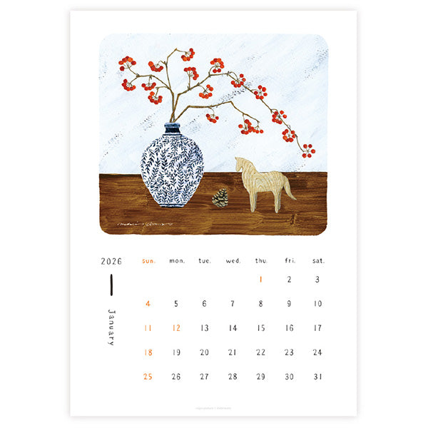 Midori Asano 2026 Wall Calendar