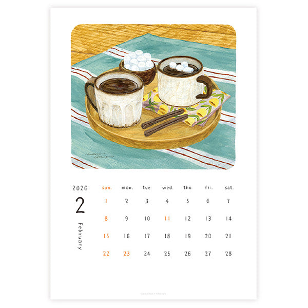 Midori Asano 2026 Wall Calendar