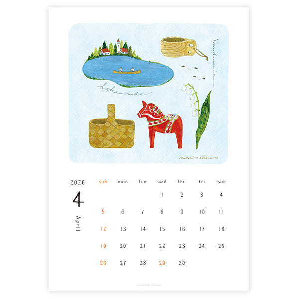 Midori Asano 2026 Wall Calendar