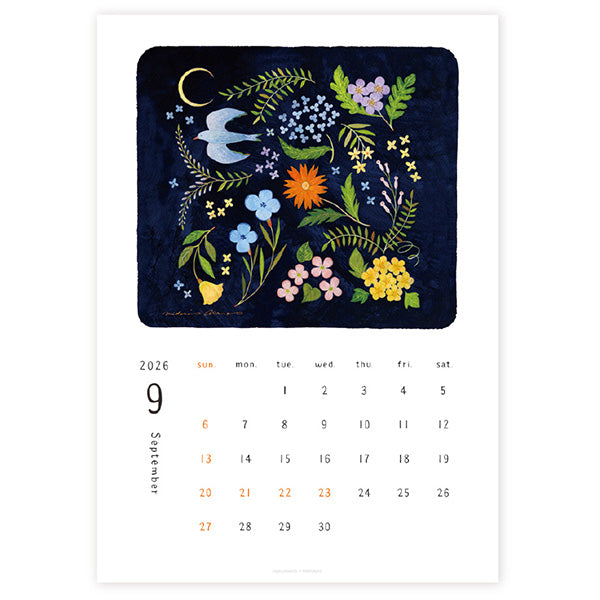 Midori Asano 2026 Wall Calendar