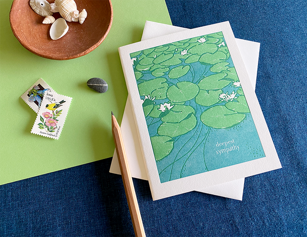 Lily Pond Sympathy Card