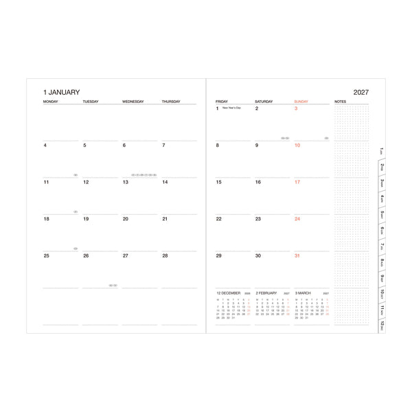 Gradient Magenta A5 Weekly Vertical Planner - Sep 2026–Dec 2027