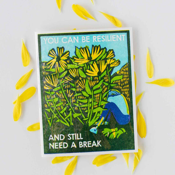 Resilient and Resting | Single Letterpress Card