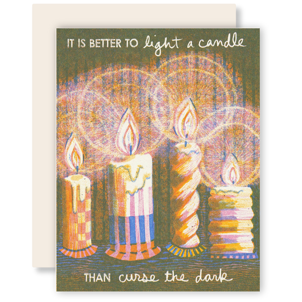 It's Better To Light a Candle | Single Activism Risograph Card