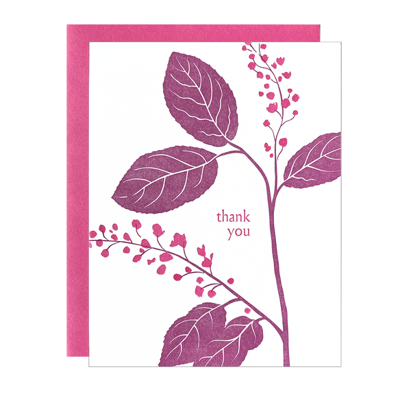 Chokecherry Thanks Card