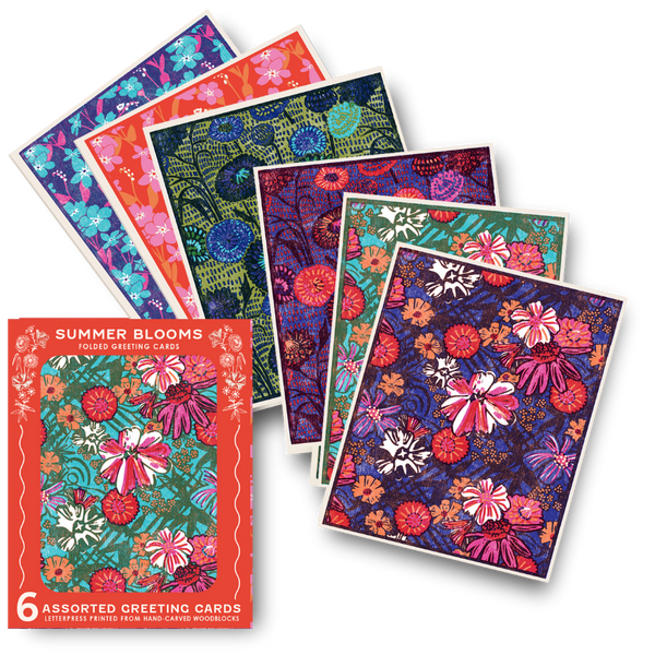 Summer Blooms Assorted Pattern | Boxed Set of 6