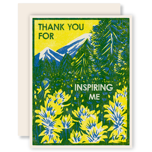 Thank You for Inspiring Me | Single Letterpress Card