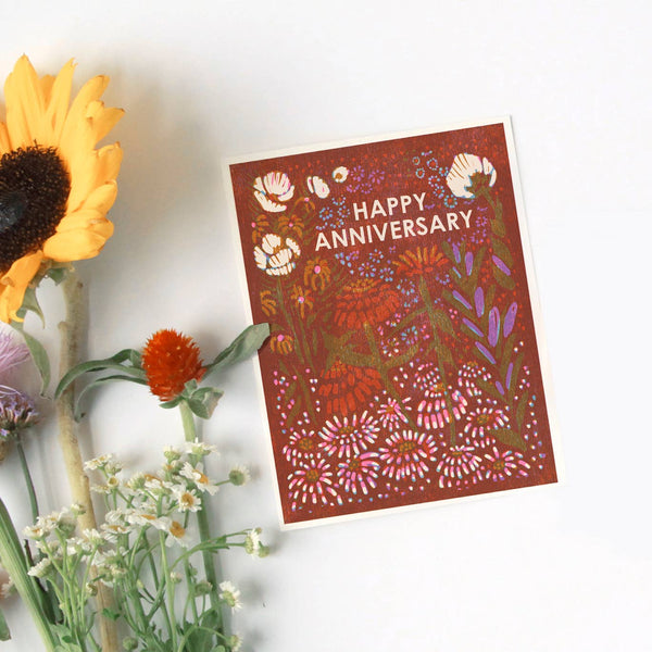 Happy Anniversary | Single Letterpress Card