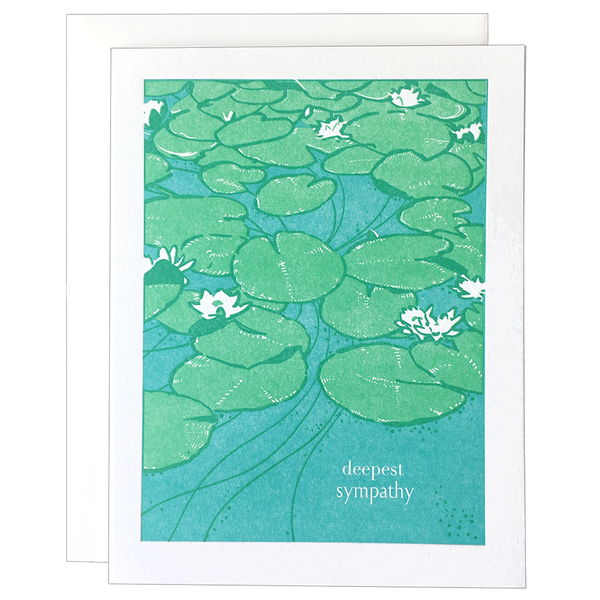 Lily Pond Sympathy Card