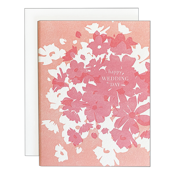 Blush Bouquet Wedding Card