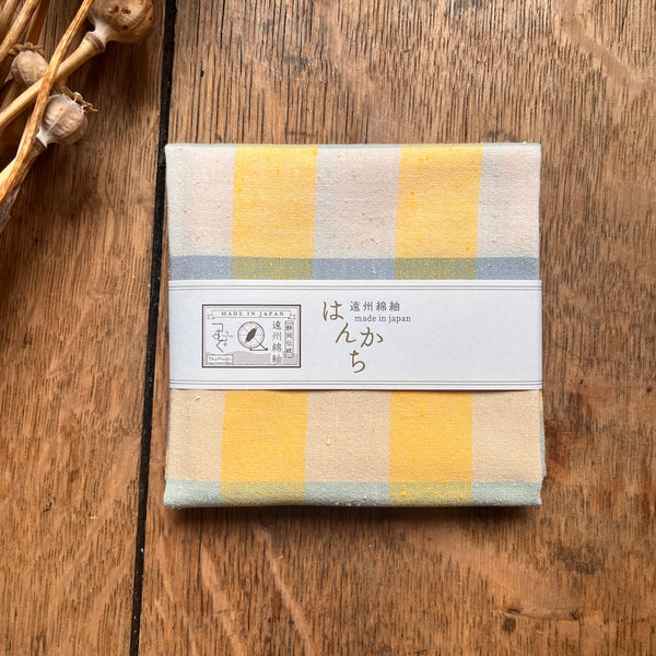 New! Tsumugu (Japanese Cotton) Handkerchiefs - Plaid