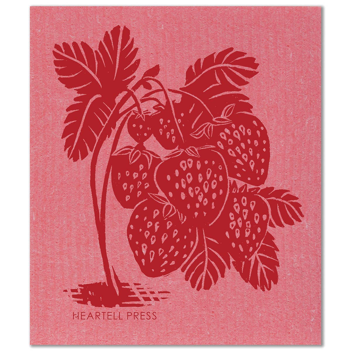 Red Strawberries Swedish Dishcloth