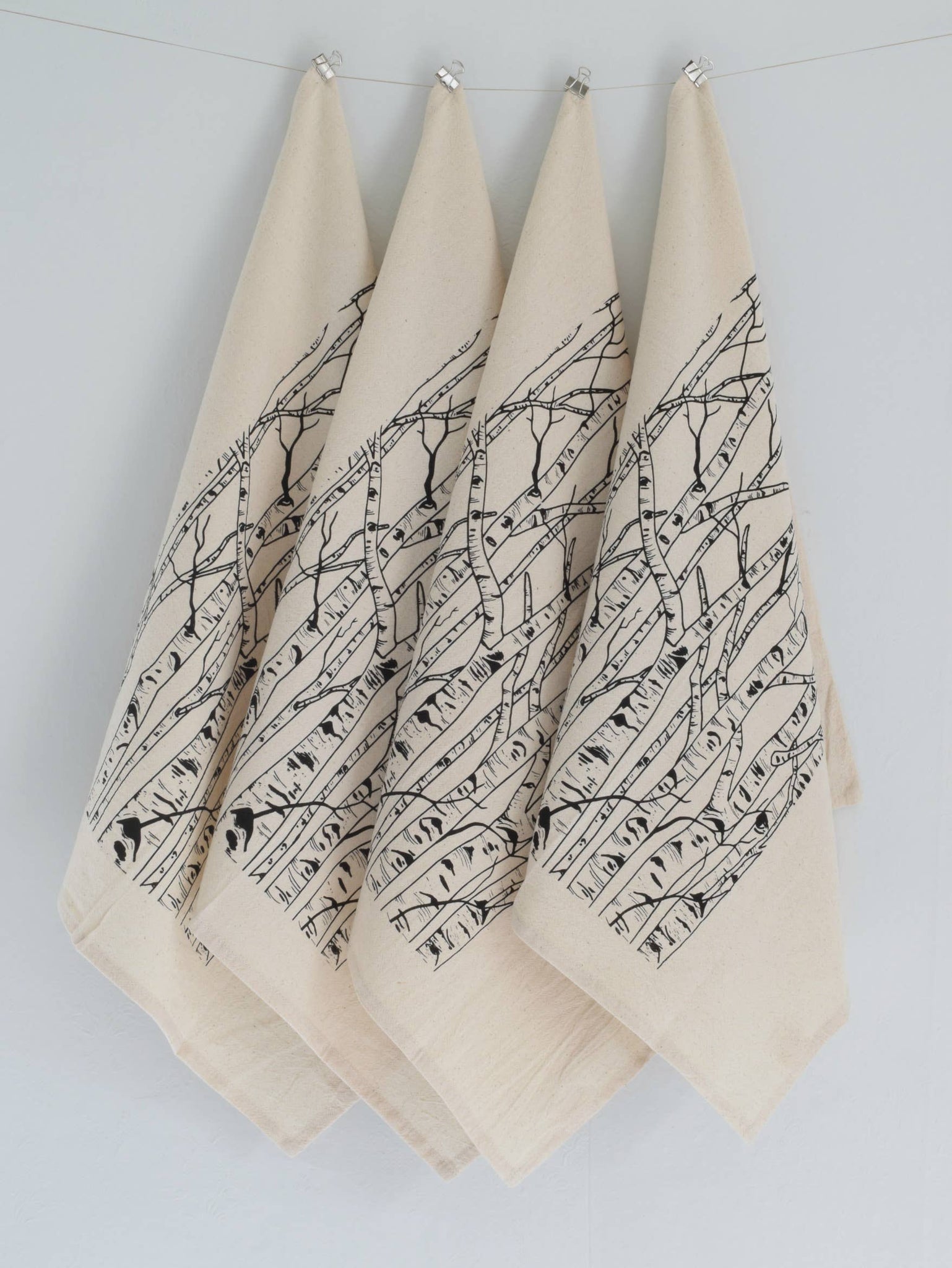 Birch Tree Cloth Napkin Set, Organic