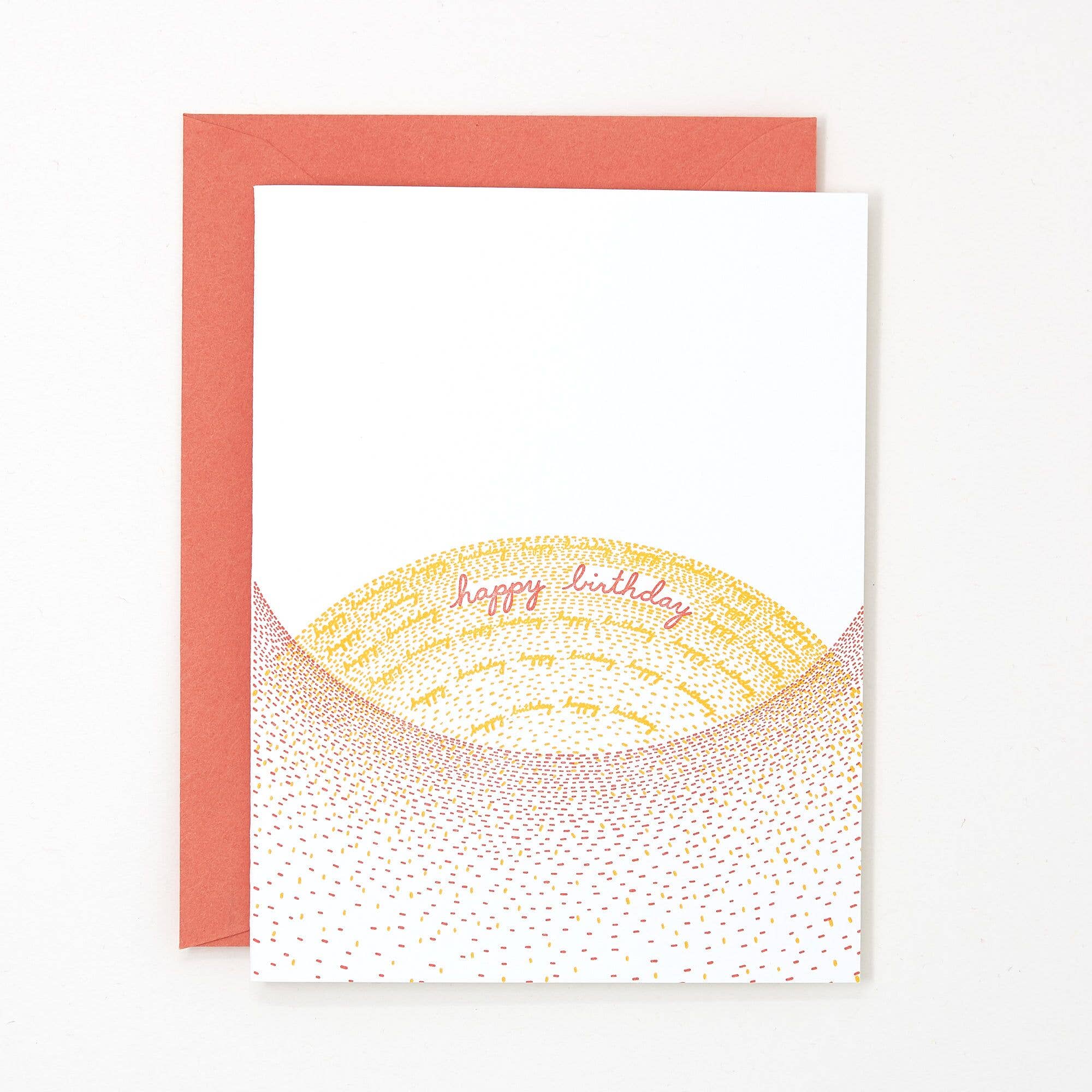 Birthday Sunset Letterpress Card