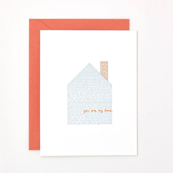 You Are My Home Letterpress Card