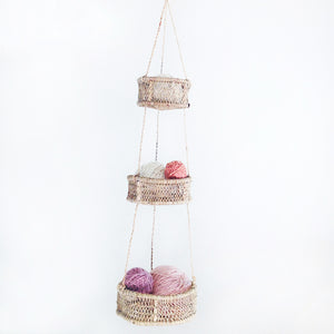 Luna Handwoven Tree Bark Hanging Basket