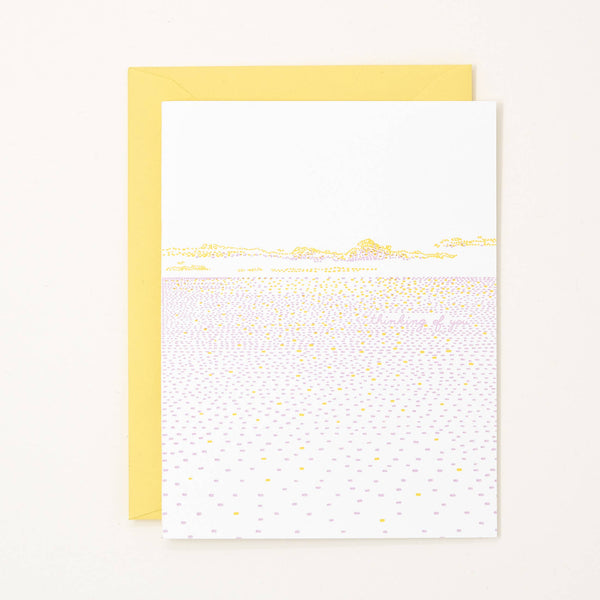 Thinking of You Sunrise Letterpress Card