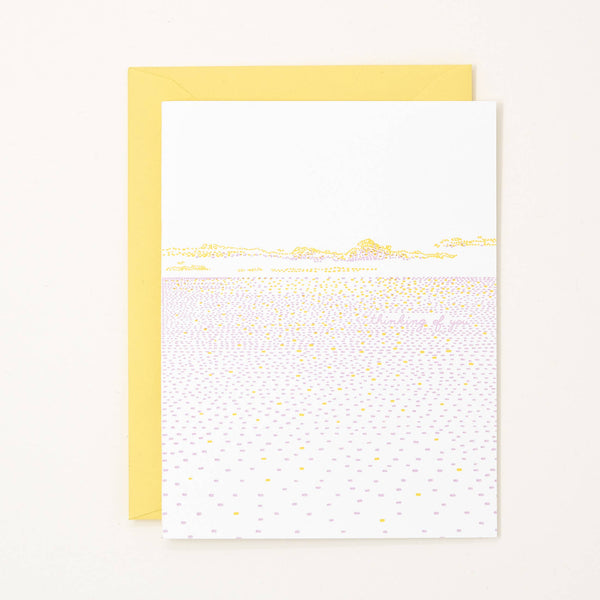 Thinking of You Sunrise Letterpress Card