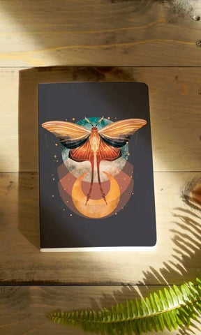 Cosmic Moth Layflat Notebook