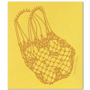 Yellow Lemons Swedish Dishcloth