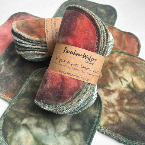 Cabin in the Woods Reusable Wipes | 6-pack | Organic Bamboo/Cotton