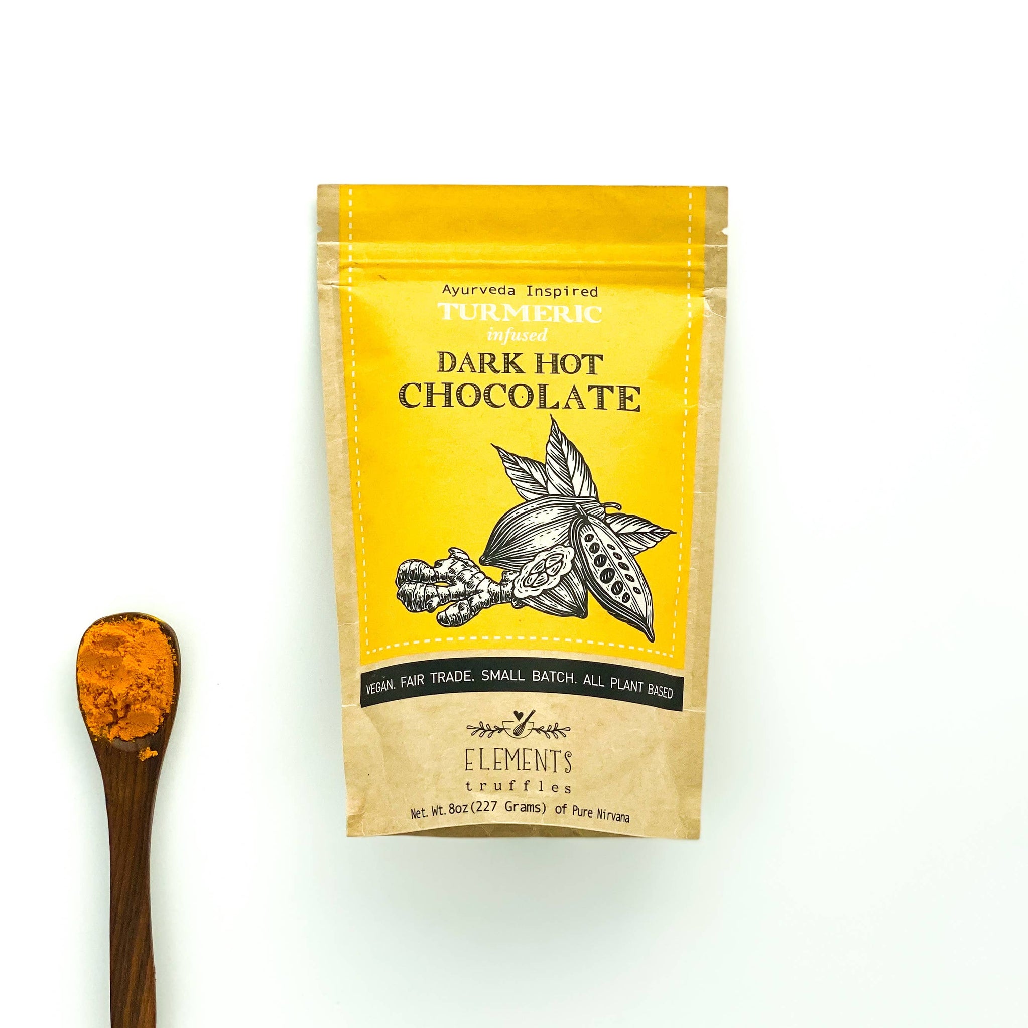 Turmeric Infused VEGAN Drinking Hot Chocolate (4oz)