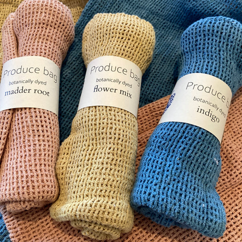 Produce Bag | Naturally Dyed with Drawstring