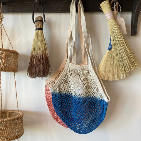 Net Tote | Naturally Dyed Long Handle