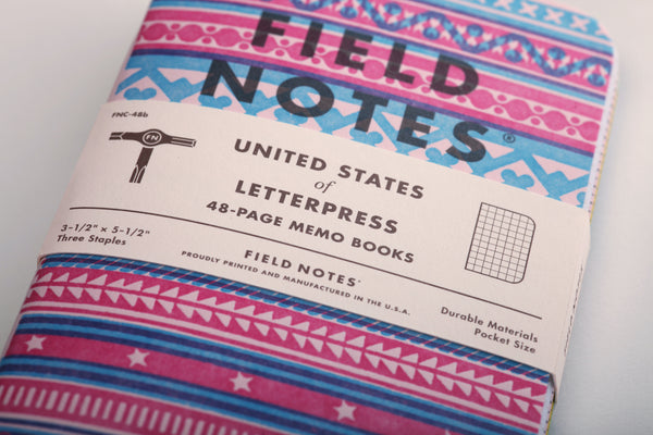 United States of LETTERPRESS - Pack B | Field Notes Memo Book