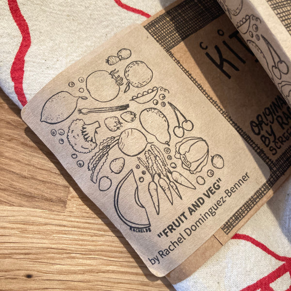 Fruit and Veg | Small Cotton Kitchen Towel