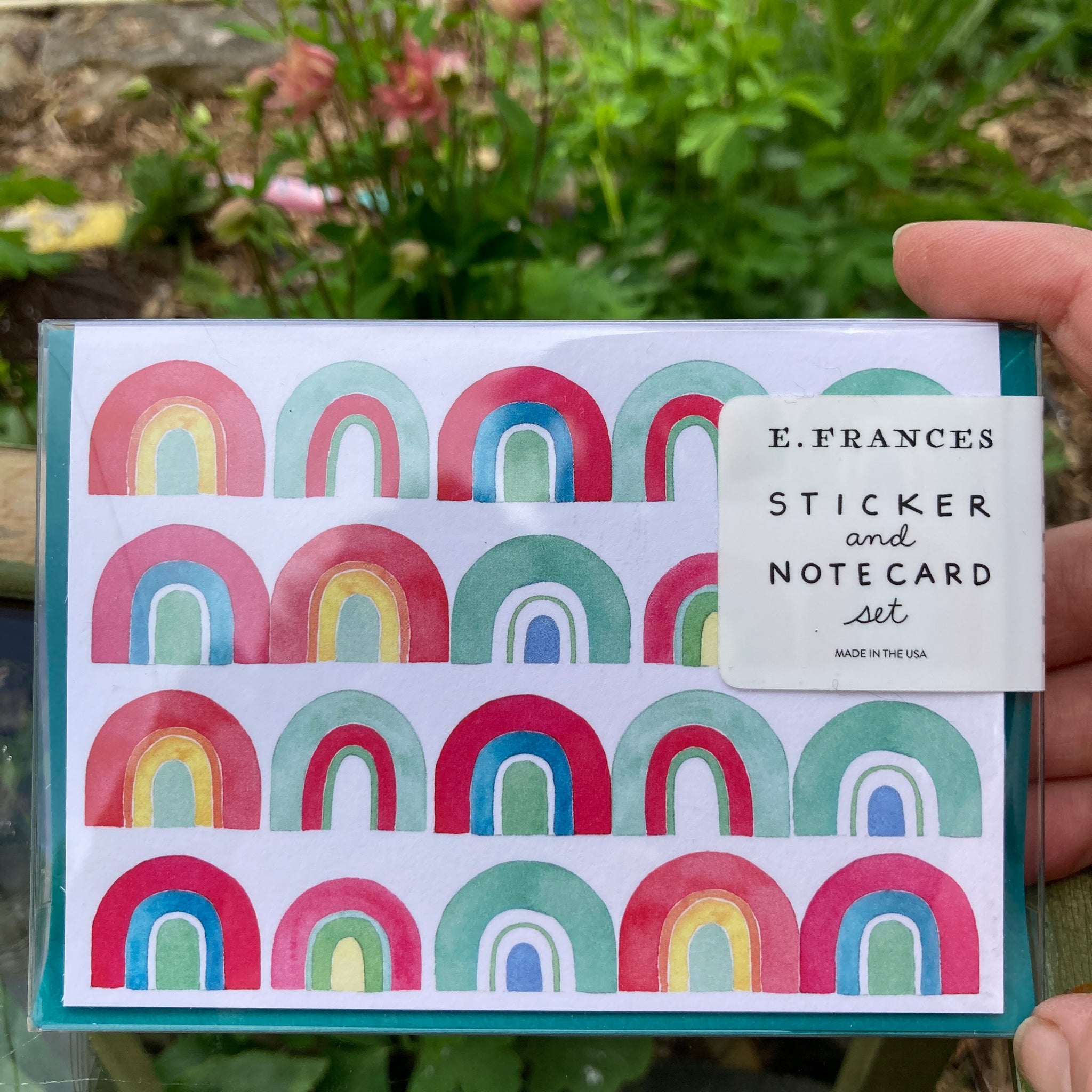 Rainbow Quartet Notecard + Sticker Set