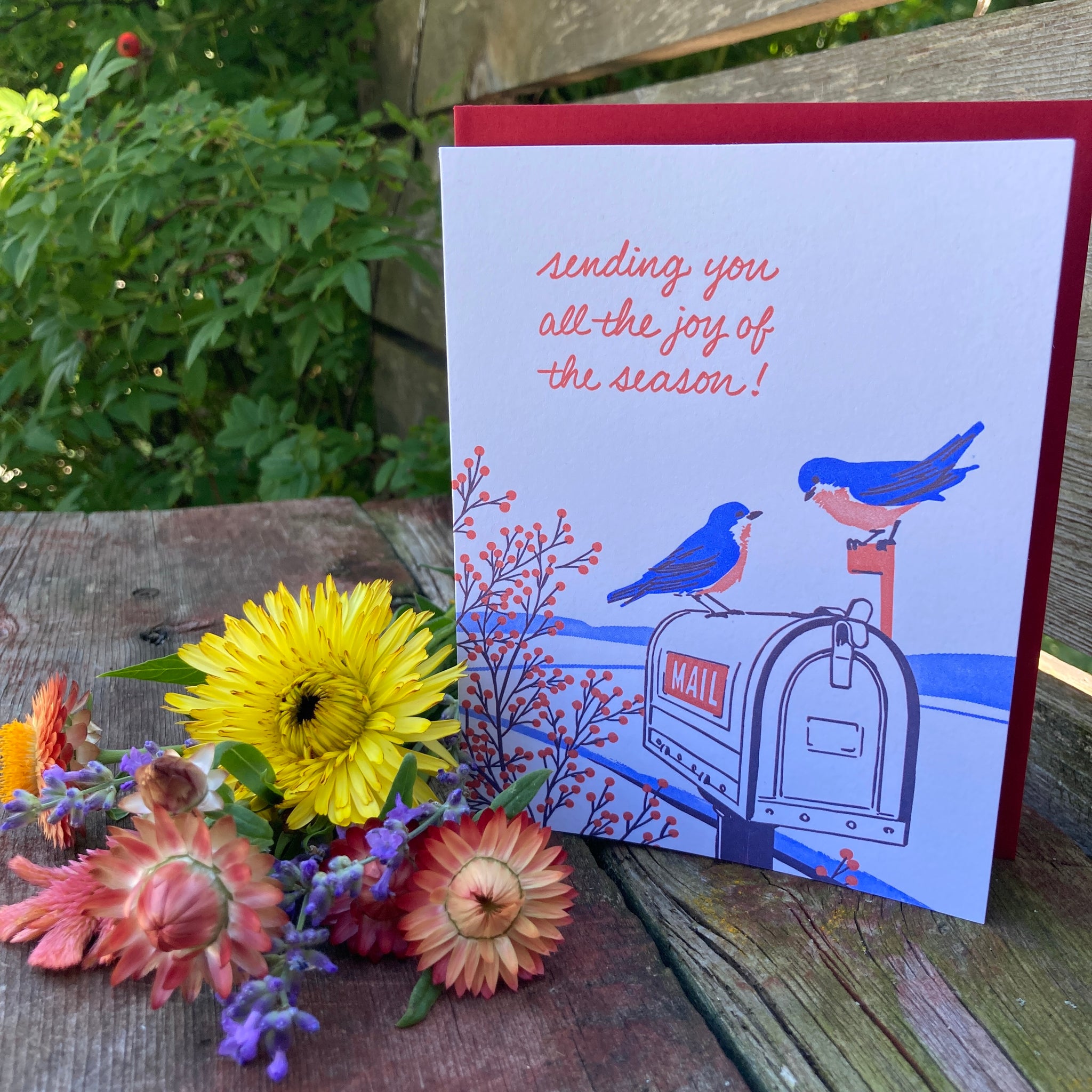 Bluebirds Holiday Card