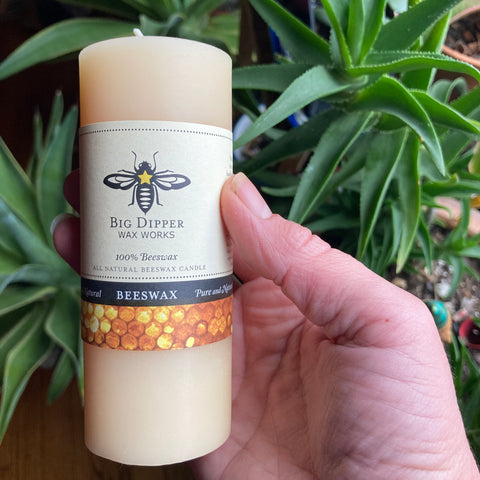 Pure Beeswax Pillar Candle 2" x 4.75" | Natural