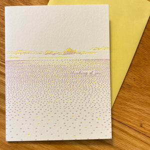 Thinking of You Sunrise Letterpress Card