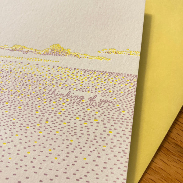 Thinking of You Sunrise Letterpress Card