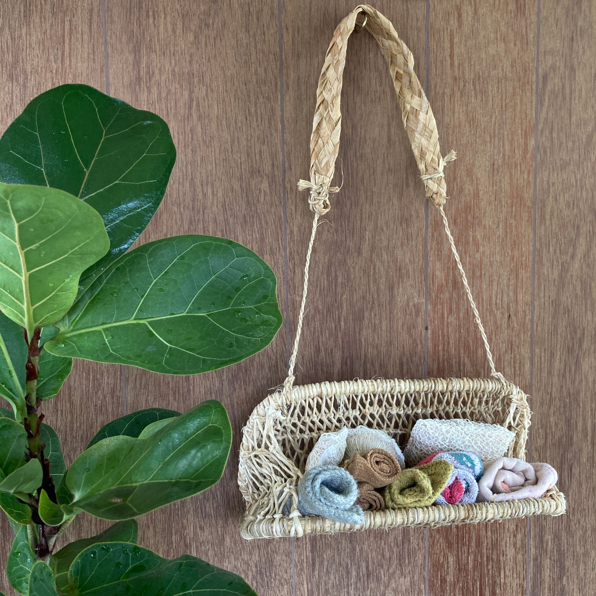 Mini Nenes Handmade Tree Bark Hanging Basket