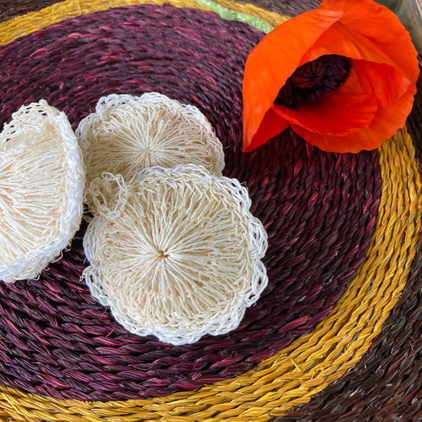 Crocheted Agave Exfoliating Face Sponge