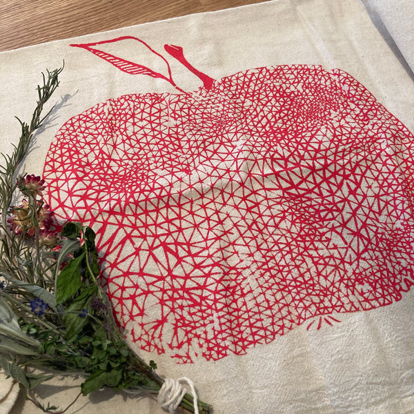 Interdependent Apple | Cotton Kitchen Towel